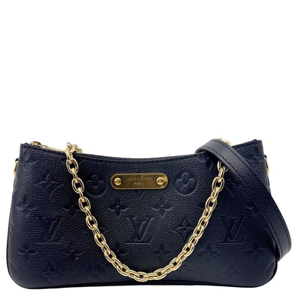 Louis Vuitton  Liv Pochette Monogram Empreinte Leather Shoulder Bag Black - Picture 1 of 11
